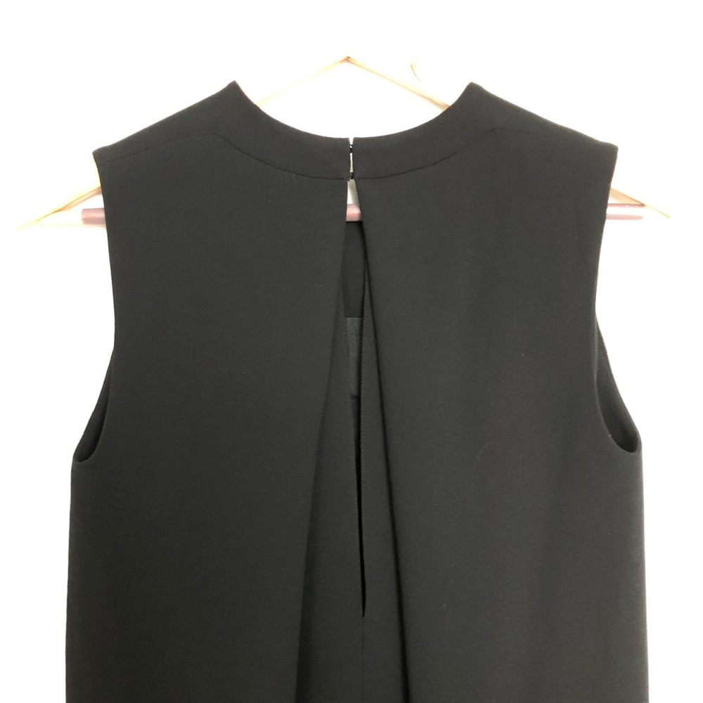 Vince black sleeveless shift mini dress